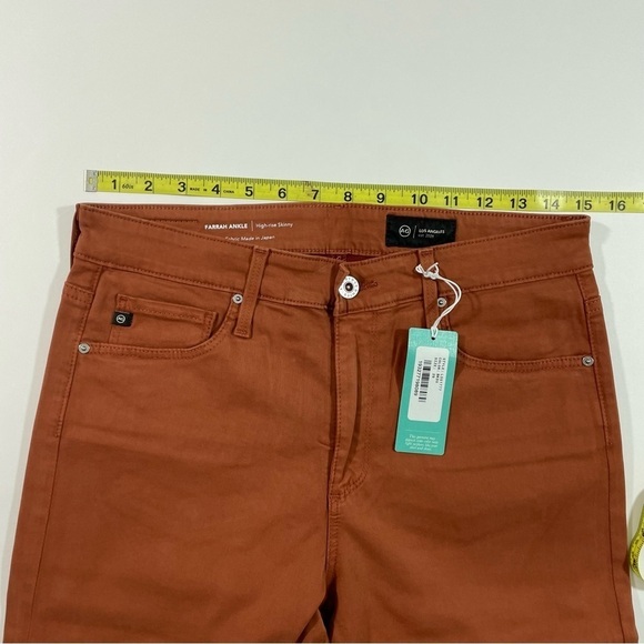 New Adriano Goldschmied Luscious Stretch Sateen Pants Farrah High Rise - Picture 10 of 10